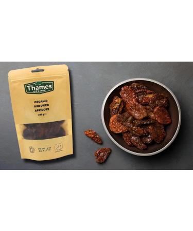Sun Dried Apricots - Certified by Soil Association - Delicious Nutritious Convenient - All Natural No Added Sugar Non-GMO Unsulphured - Digestive - Thames Organic 500g - Buy Online on GoSupps.com