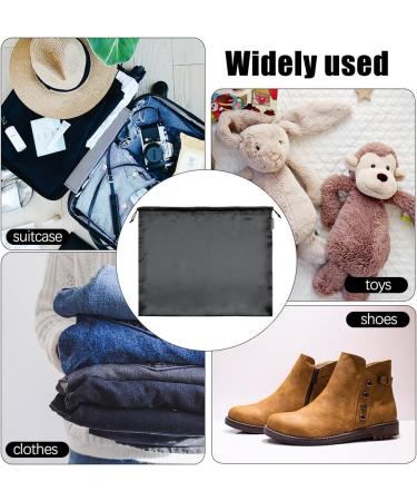 10 Pack Black Silk Dustproof Drawstring Bags - Large Storage Pouch for Handbag, Purse, Shoes, Boots - 19.6 x 15.7 in - Buy Online on GoSupps.com