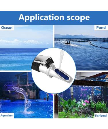 Retoteng Salinity Refractometer 0-100% Handheld Salinity Refractometer Dual Scale with ATC Function High Precision Digital Refractometer Suitable for Aquarium Marine Monitoring Saltwater Testing - Buy Online on GoSupps.com