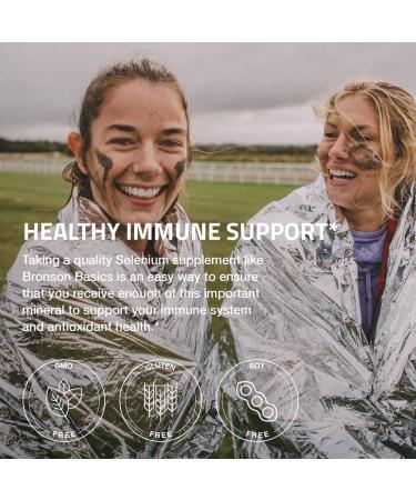 Bronson Selenium 200 mcg - Immune & Antioxidant Support - 250 Vegetarian Tablets - Buy Online on GoSupps.com