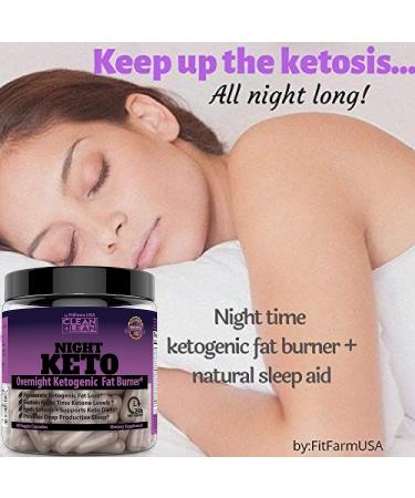 Clean+Lean Night Keto: Overnight Ketogenic Fat Burner & Sleep Aid | BHB Ketones, MCT Oil, Vitamins & Minerals | 24 HR Diet Support | All Natural, GF | 60 Caps - Buy Online on GoSupps.com