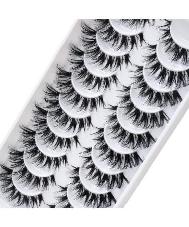 3D false eyelashes natural eyelashes pure handmade natural look fluffy artificial eyelashes multipack strip lashes 10 pairs (Hyal01W) - Buy Online on GoSupps.com