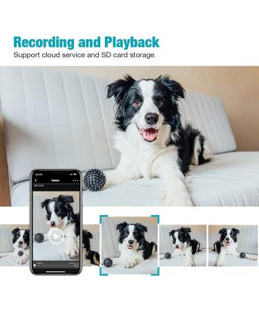 Vimtag Indoor Pet Camera 2.5K HD Dog Cameras with Phone App 360 Pan/Tilt Two-Way Audio Motion Tracking Night Vision Cloud/Local Recording Cameras House Security for Pets and Kids 2.5k/4mp White - Buy Online on GoSupps.com