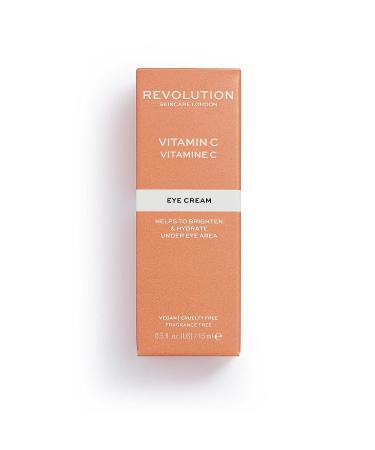 Revolution Skincare Vitamin C Brightening Eye Cream - Reduce Dark Circles - Vegan & Cruelty Free - 0.5fl.oz/15ml - Buy Online on GoSupps.com
