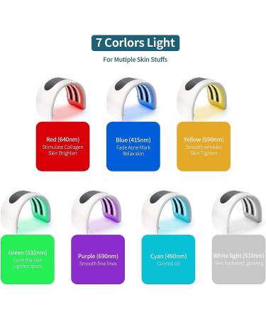 LIARTY 7 Colors LED Light Mask | Portable PDT Facial Mask for Anti-Wrinkle Blackhead & Spot Removal | Skin Rejuvenation (EU Plug) - Buy Internationally - Buy Online on GoSupps.com