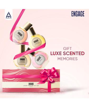 En-gage Gift Set - Luxury Perfume Gifts For Women 100ml Long Lasting Smell Women Perfume Best Wedding Gift Hamper by ITC Eau De Parfum for Girls Travel Sized Perfume Combo 25ml x 4 - Buy Online on GoSupps.com