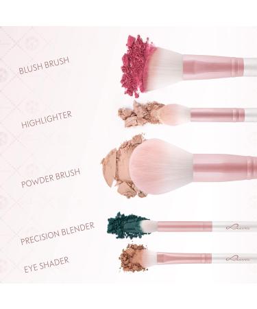 Buy Luvia Daily Essentials Makeup Brush Set | 5 Vegan Cosmetic Brushes for Powder & Eyes - International Shipping - Buy Online on GoSupps.com