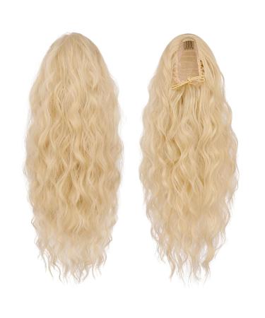 Feshfen Clip-In Ponytail Hair Extension - 45cm Wavy Blonde & Mixed Colors - Long Braids & Waves for Women | Synthetic Cord Strain - Buy Online on GoSupps.com