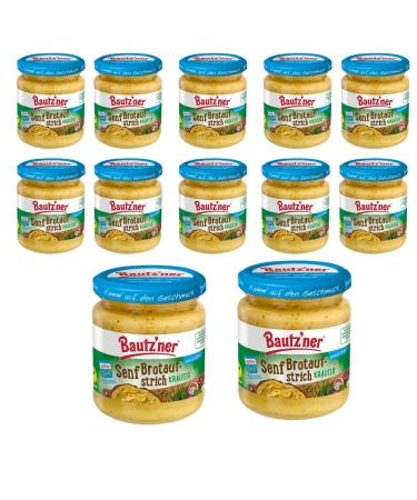 Bautz'ner Herbal Mustard Spread 200 ml x 12 Pieces