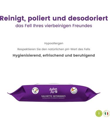 Biodegradable Aloe Vera & Lavender Pet Cleaning Wipes - 100 Disposable Wipes for Dogs Cats & Rabbits - Eco-Friendly Wet Wipes for Paws Muzzle & Fur - Buy Online on GoSupps.com