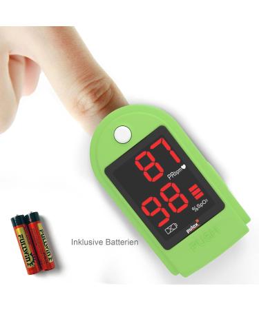 Buy Puloximeter Pulox PO-100 Solo in Green - Accurate Pulse Oximeter for Home & Travel | Fast International Shipping - Buy Online on GoSupps.com