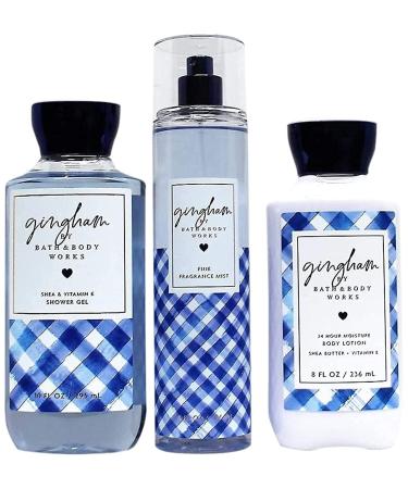Gingham - The Daily Trio Gift Set Full Size - Shower Gel  Fine Fragrance Mist and Super Smooth Body Lotion - 2019 - Buy Online on GoSupps.com
