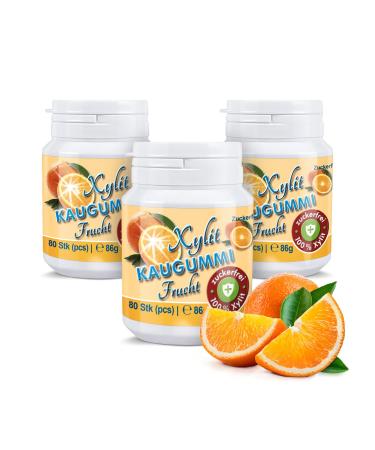 Xylitquelle dental care chewing gum fruity |sweetened sugar -free with 100% xylitolWithout aspartame sorbitol & titanium dioxide |Vegan |Preservation of tooth mineralization |(Fruity 240 chewing gum (3 pack)) fruity 240 pieces (1 Pack)