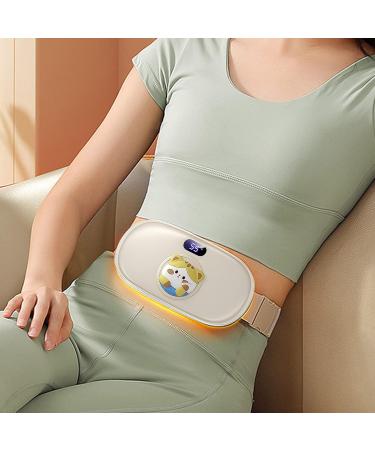 Intelligent Temperature Control Massage Heating Waist Belt for Menstrual Relief - Sweet Kitten Pattern (Beige) | Improve Blood Circulation - Buy Online on GoSupps.com