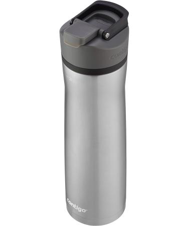 Contigo AUTOSEAL 24oz Water Bottle with Licorice Lid - Steel/Licorice - Buy Online on GoSupps.com