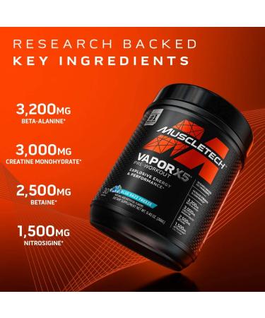 MuscleTech Vapor X5 Pre Workout Powder - Miami Spring Break | Energy Drink Mix for Men & Women | Sports Nutrition Supplement (30 Servings) - Buy Online on GoSupps.com