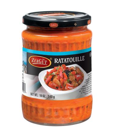 Zergut | Ratatouille | Plant-Based Sauce | Kosher | Vegan | No Artificial Colors, Additives, or Preservatives | 19oz / 540g Jar