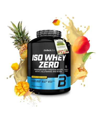 BioTechUSA Iso Whey Zero | Premium Whey Protein Isolate | Grass-Fed | Enzyme-Free | Sugar- and Gluten-free 1816 g Ananas-mangue