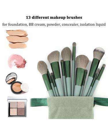 22 Piece Green Makeup Brushes Set - Foundation & Eyeshadow Brushes Kit - Buy Online on GoSupps.com
