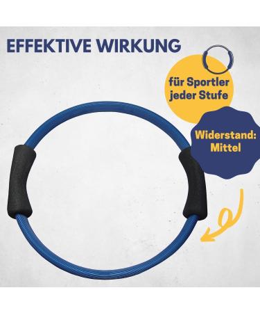 Best Sporting Pilates Power Toning Ring - 37 cm Blue | Medium Resistance Fitness Ring with Foam Handles - Buy Online on GoSupps.com