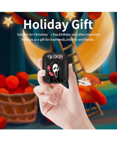 HooYiiok Scream Ghost Airpods Case 2nd Gen- Funny Horror Cover with Keychain (Black) - Buy Online on GoSupps.com