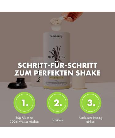 Foodspring Whey Protein Powder Vanilla - 23g Protein for Muscle Building Perfect Solubility Pasture Milk Rich in BCAAs & EAAs - New Recipe (750g) - Buy Online on GoSupps.com