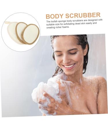 3 Pcs Loofah Bath Towel Set - Exfoliating Shower Wash Sponge & Body Scrubber for Smooth Skin - Buy Online on GoSupps.com