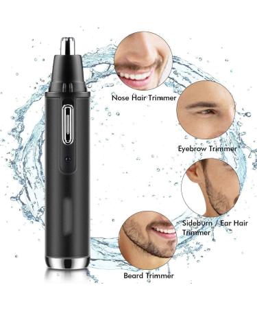 4-in-1 USB Rechargeable Ear and Nose Hair Trimmer for Men | Waterproof Professional Eyebrow & Facial Hair Trimmer with Double-Edge Stainless Steel Blade - Buy Online on GoSupps.com