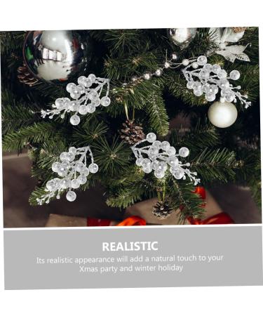 Artibetter 20pcs the fruit wreath artificial decorate Christmas Tree Decor berries christmas tree branch crafts Christmas Tree Decorations flower arrangement artificial xmas berry stem Silver 19X5X5CM - Buy Online on GoSupps.com