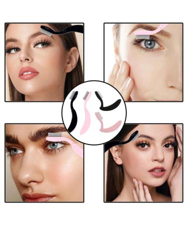 6 PCS Folding Eyelash Comb Set - Stainless Steel Lash Separator & Brow Comb | Metal Teeth Eyebrow Mascara Applicator - Perfect for Defined Lashes | Black & Pink Colors - Buy Online on GoSupps.com