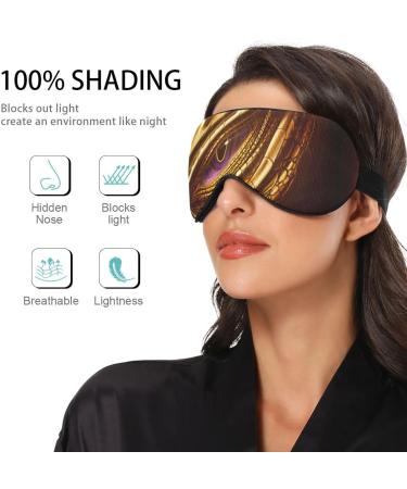 Haskirky Light Blocking Eye Mask Breathable and Adjustable Adult Men and Women Travel on Business Trips Yoga Meditation Light Smooth Comfortable Eye Mask Office Deep Sleep Goodies Golden Dragon Eye - Buy Online on GoSupps.com