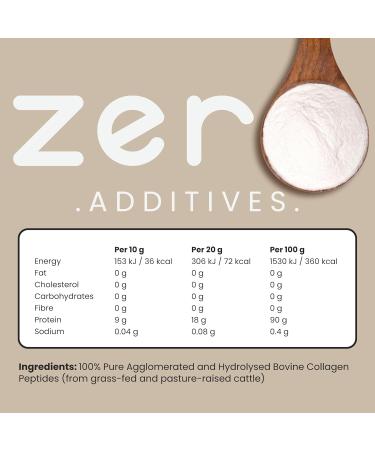 VitaBright Bovine Collagen Peptides Powder 500g - 50 Servings | Pure Hydrolysed Type 1 & 3 with 19 Amino Acids | High Essential Amino Acids & BCAAs | Halal & Kosher Certified | Made in UK - Buy Online on GoSupps.com