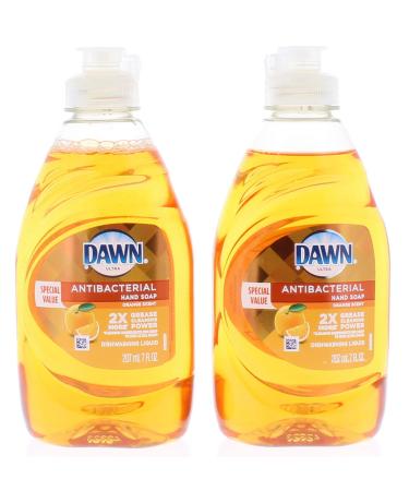 2 Pk. Dawn Ultra Antibacterial Orange Scent Dishwashing Liquid 7oz. (14 Fl. Oz Total)