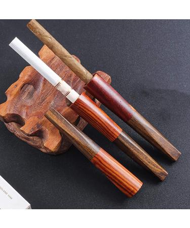 Mini Cigar Filter Holder Made of Mahogany Sturdy and Durable 2 Pack Short Cigar Holders for Men and Women Suitable for Small Size Cigars