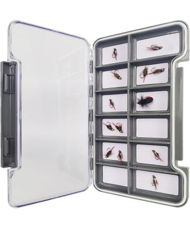 Waterproof Slim Fly Fishing Box with Magnetic Compartments - Grey (187X102X16mm) - Buy Online on GoSupps.com