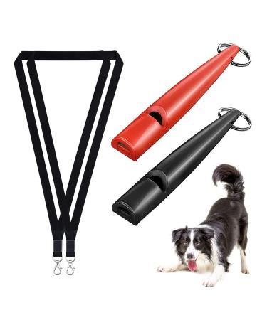 Fanna's dog whistle 2 pieces of dog whistle R tter recall with free pipe band adjustable high frequency loud and far -reaching for effective dog training successful dog training black/red black and red - Buy Online on GoSupps.com