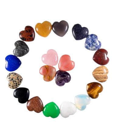 Steinfixx - Large gem Heart I Heilstein I Gl cksstein I Chakra -Stein I Taschenstein |Massage stone |Gift for the loved ones (Ryolith)