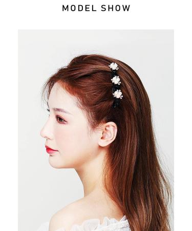 Qazuoik 10 Pcs Black Double Braided Hair Clips for Women - Non-Slip Tooth-Shaped Barrettes - Stylish Hair Accessories Gift Set - Buy Online on GoSupps.com