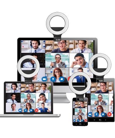 Clip-on Ring Light for Laptop/Computer - 10 Brightness Levels, 3 Light Modes - Ideal for Video Conferencing and Live Streaming - Compatible with Laptop, Tablet, Desktop Computers - Buy Online on GoSupps.com