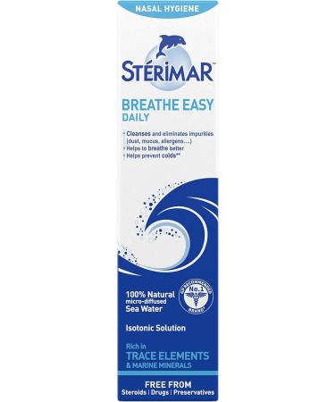 St rimar Breathe Easy Daily Nasal Spray 50ml - 100% Natural Sea Water Formula - Buy Online on GoSupps.com