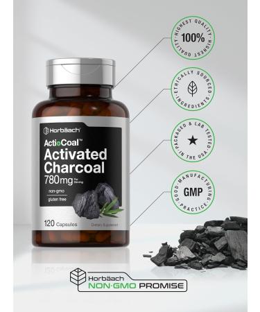 HorbÃ¤ach Acti-Coal Activated Charcoal 780mg - 120 Capsules - Buy Online on GoSupps.com