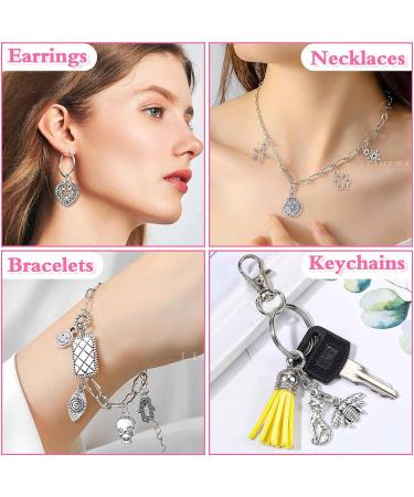 400 Pcs Wholesale Silver Charms for Jewelry Making - Tiny Assorted Tibetan Metal Pendants for DIY Bracelets and Necklaces - Buy Online on GoSupps.com