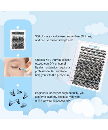 300 Pcs 40D C-Mix Individual Cluster Lashes 9-16mm DIY Lash Extensions for Dramatic Volume - Self Application at Home - Buy Online on GoSupps.com