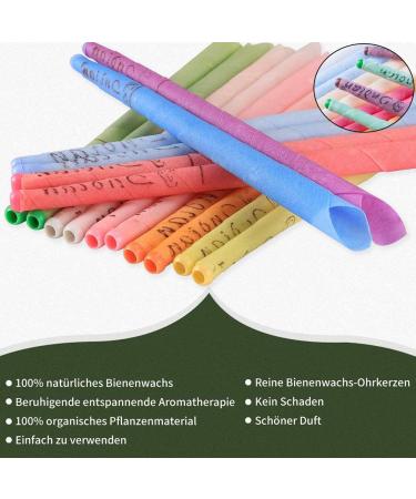 Tianbi Beeswax Ear Candles - 16/24 Pack | Non-Toxic Ear Wax Remover Kit for Clogged Ears | Fragrant Cylinder Candles - Buy Online on GoSupps.com