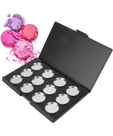 Empty Makeup Palette Waterproof Magnetic Palette with 12 Round Metal Pans for DIY Eye Shadow Blush Powder 10 X 15cm - Buy Online on GoSupps.com