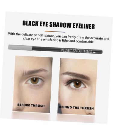 BELLIFFY 12pcs Black Eyeliner 1 Highlighter Eye Liner Pen Eye Grooming Pens Beauty Supply Makeup Tool Wood - Buy Online on GoSupps.com