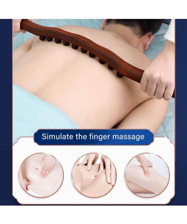 Massage Gua Sha Stick Set - 10 Beads Wooden Roller & 10ml Essential Oil - Perfect for Salon Spa Treatments - Buy Online on GoSupps.com