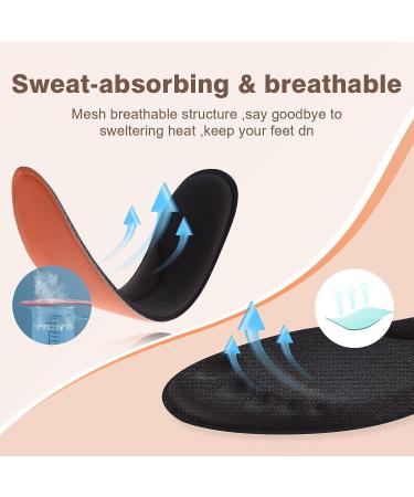 Memory Foam Insoles | Cropable Shock Absorption Inserts | Cushion Foot Support Pad | Relieve Foot Pain | M US 10-11 | WLLHYF - Buy Online on GoSupps.com