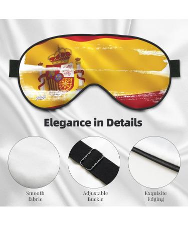 Spain Flag Eye Mask | Soft & Adjustable Nighttime Comfort | Unisex Sleep Mask - Buy Online on GoSupps.com