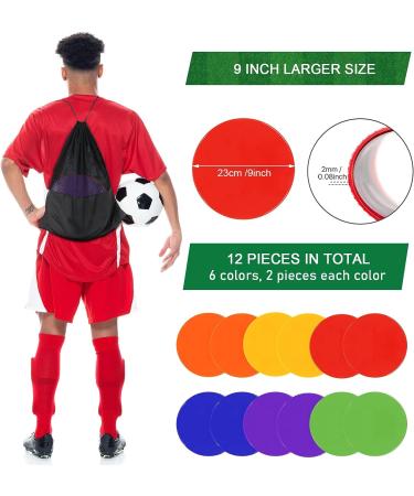 GDUCKS 10 Inch Spot Markers 12 Pack - Rubber Floor Dots for Sports Training & Classroom Activities - Buy Online on GoSupps.com